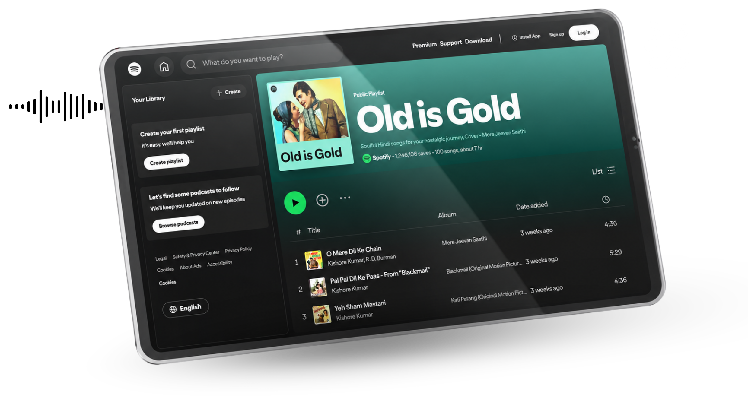 Spotify Tablet Interface